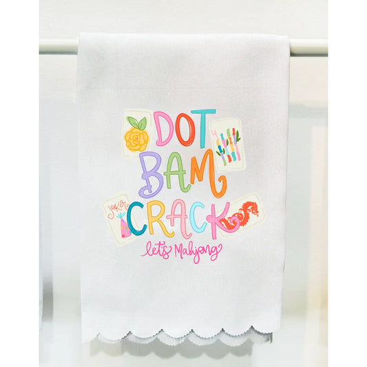 DOT CRACK BAM SCALLOPED TEA TOWEL