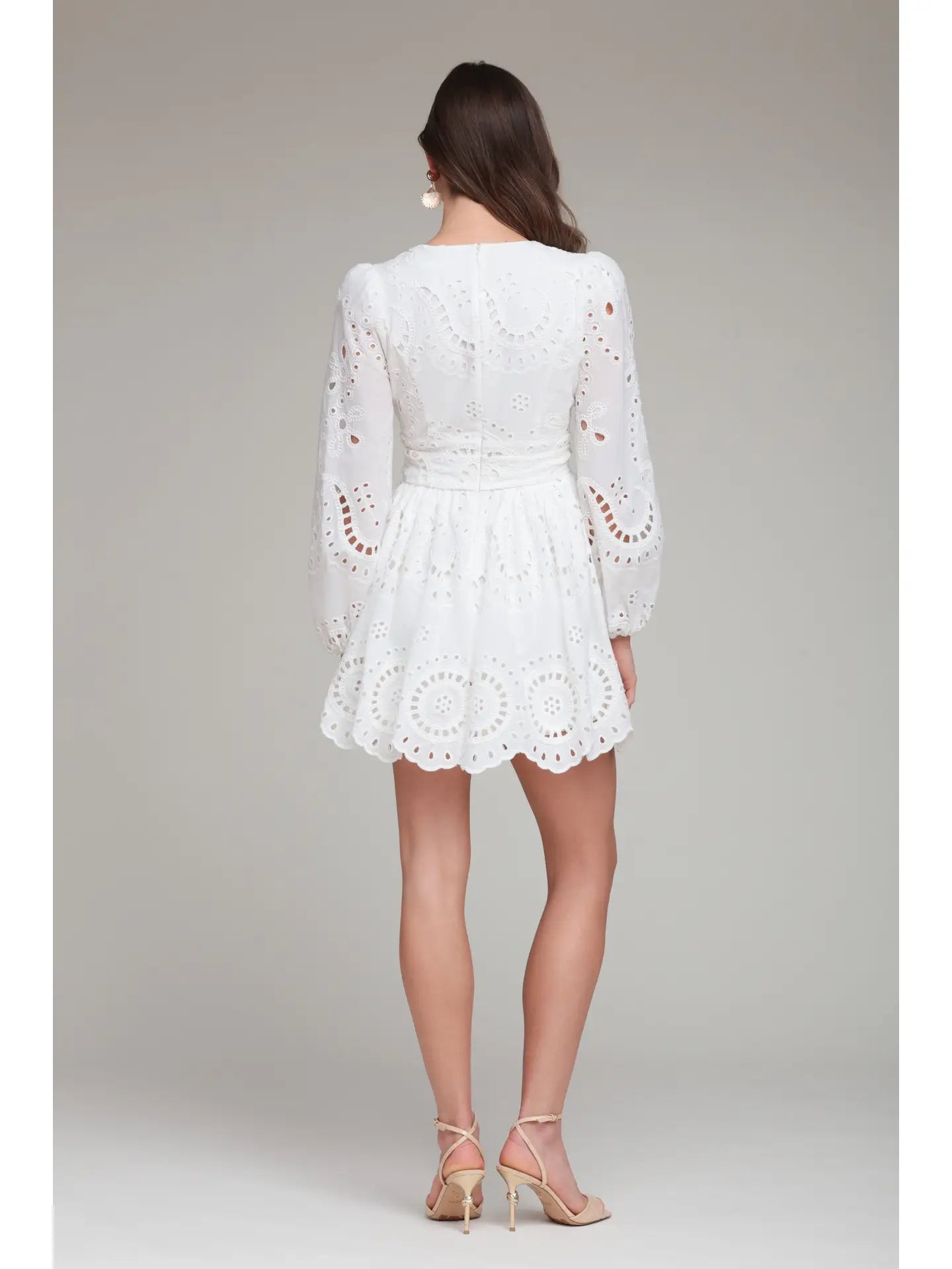 BRODERIE ANGLAISE COTTON ROMPER DRESS
