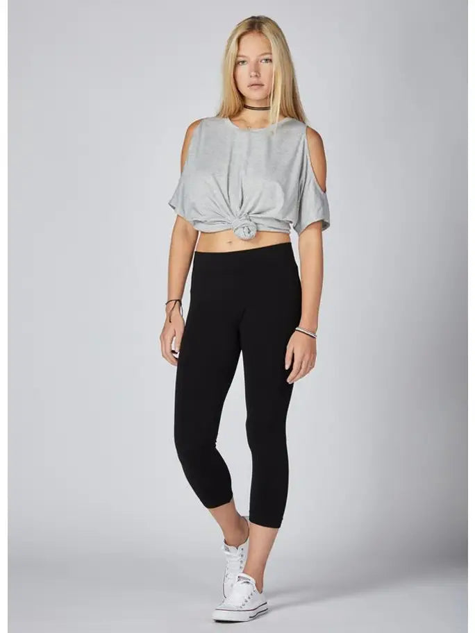 3/4 BAMBOO LEGGINGS - BLACK