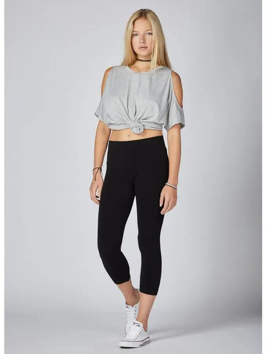 3/4 BAMBOO LEGGINGS - BLACK