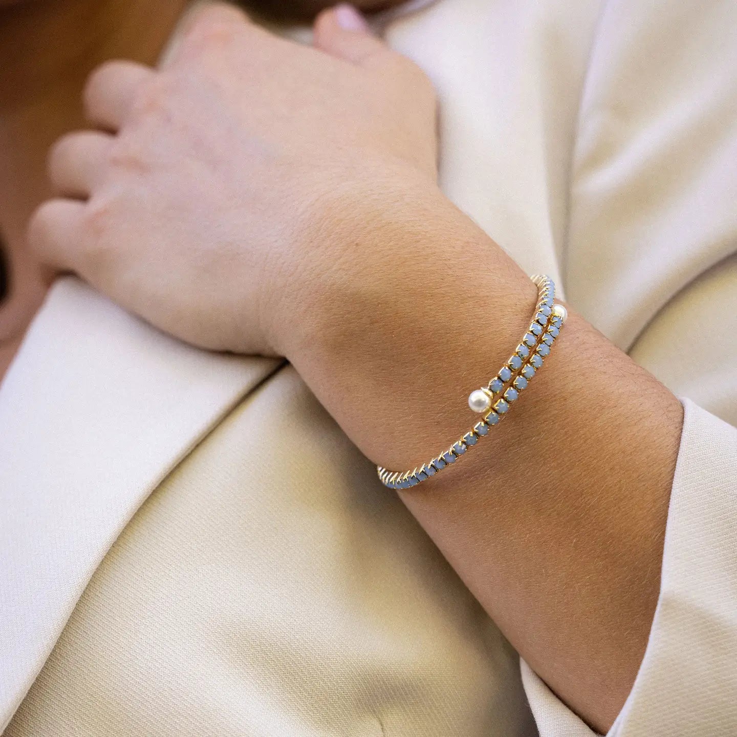 ISABELLA OPAL COIL TENNIS BRACELET
