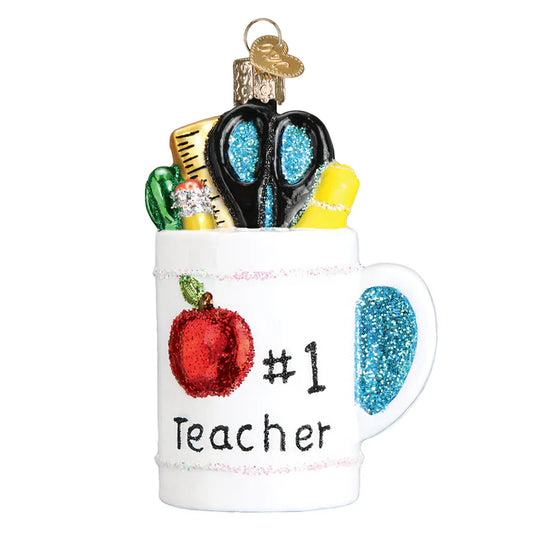 BEST TEACHER MUG ORNAMENT