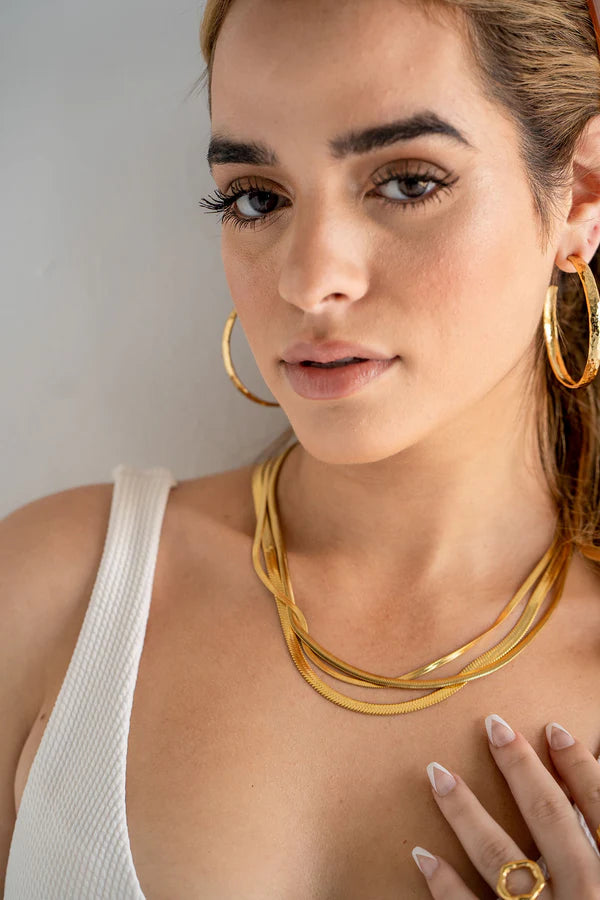 MATTE HERRINGBONE NECKLACE