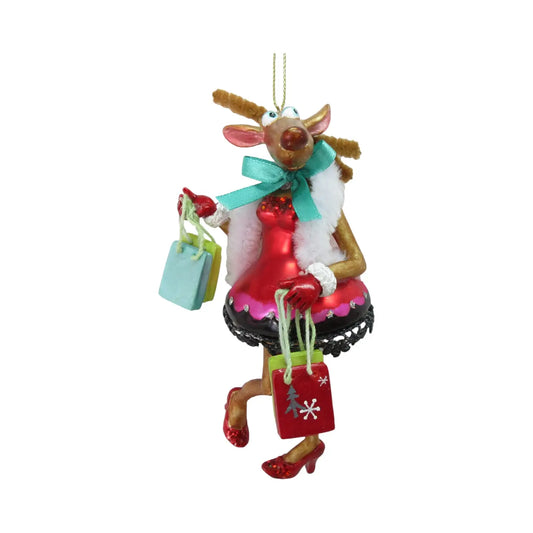 SHOPPING REINDEER ORNAMENT