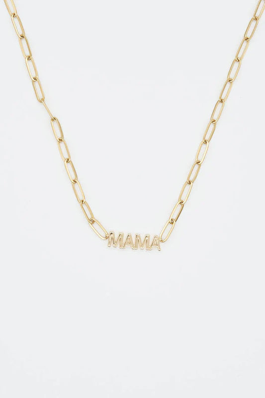 "MAMA" PAPERCLIP NECKLACE