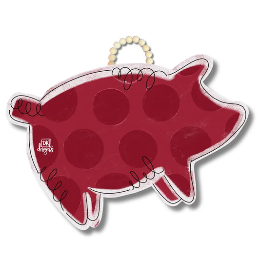 RED PIG DOOR HANGER