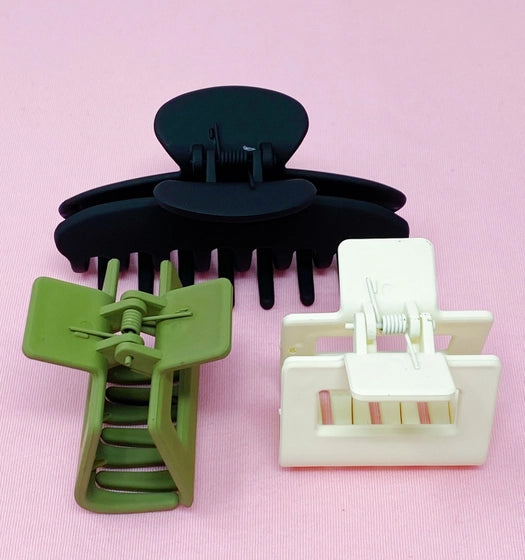 MATTE MUTED HAIR CLAW SET