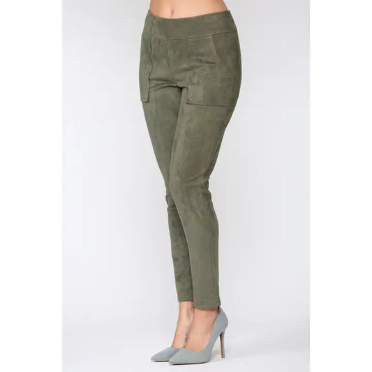 AMELIA STRETCH SUEDE PANT