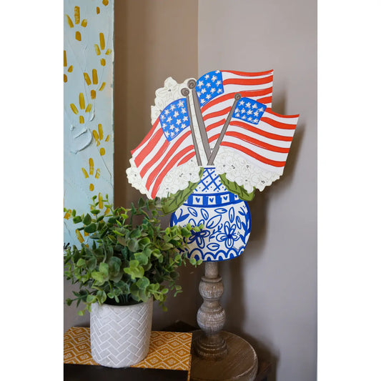 4TH FLAGS HYDRANGEA TOPPER