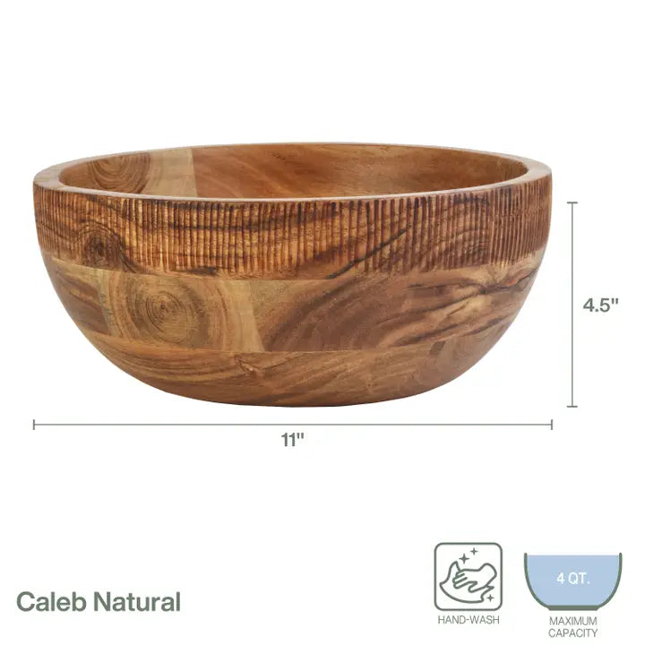 CALEB ACACIA WOOD LARGE SERVING BOWL