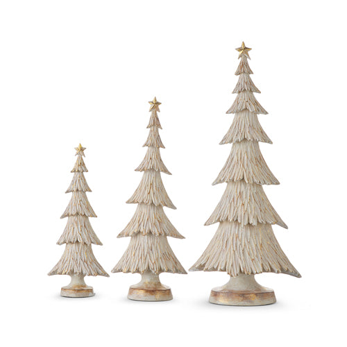 WHITEWASH TREES SET OF 3