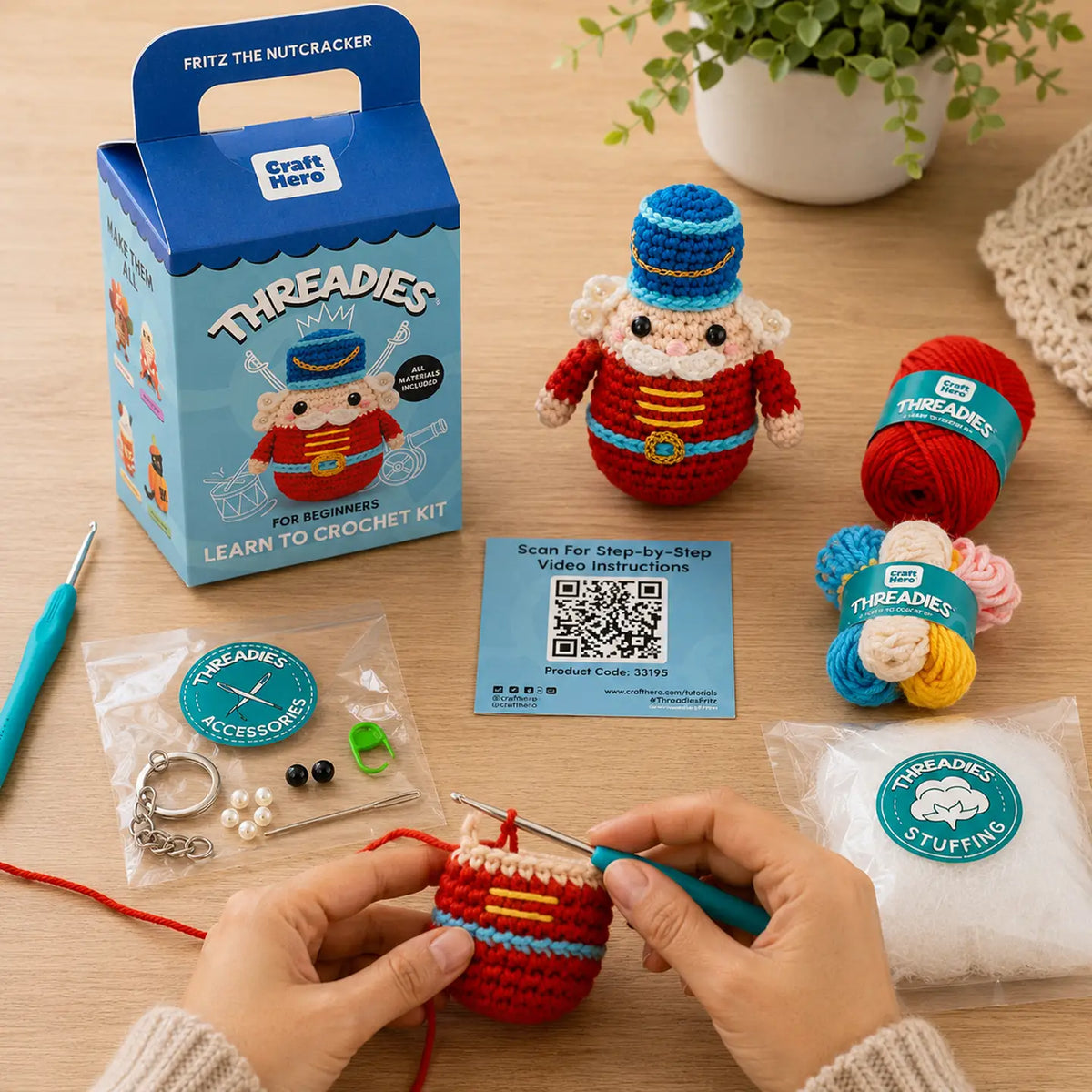 CHRISTMAS NUTCRACKER CROCHET KIT