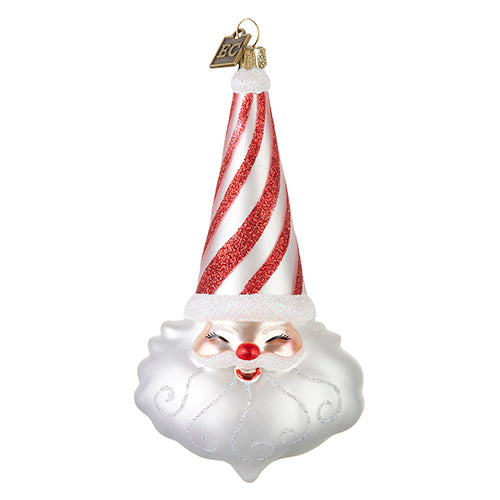 ERIC CORTINA PEPPERMINT SANTA ORNAMENT