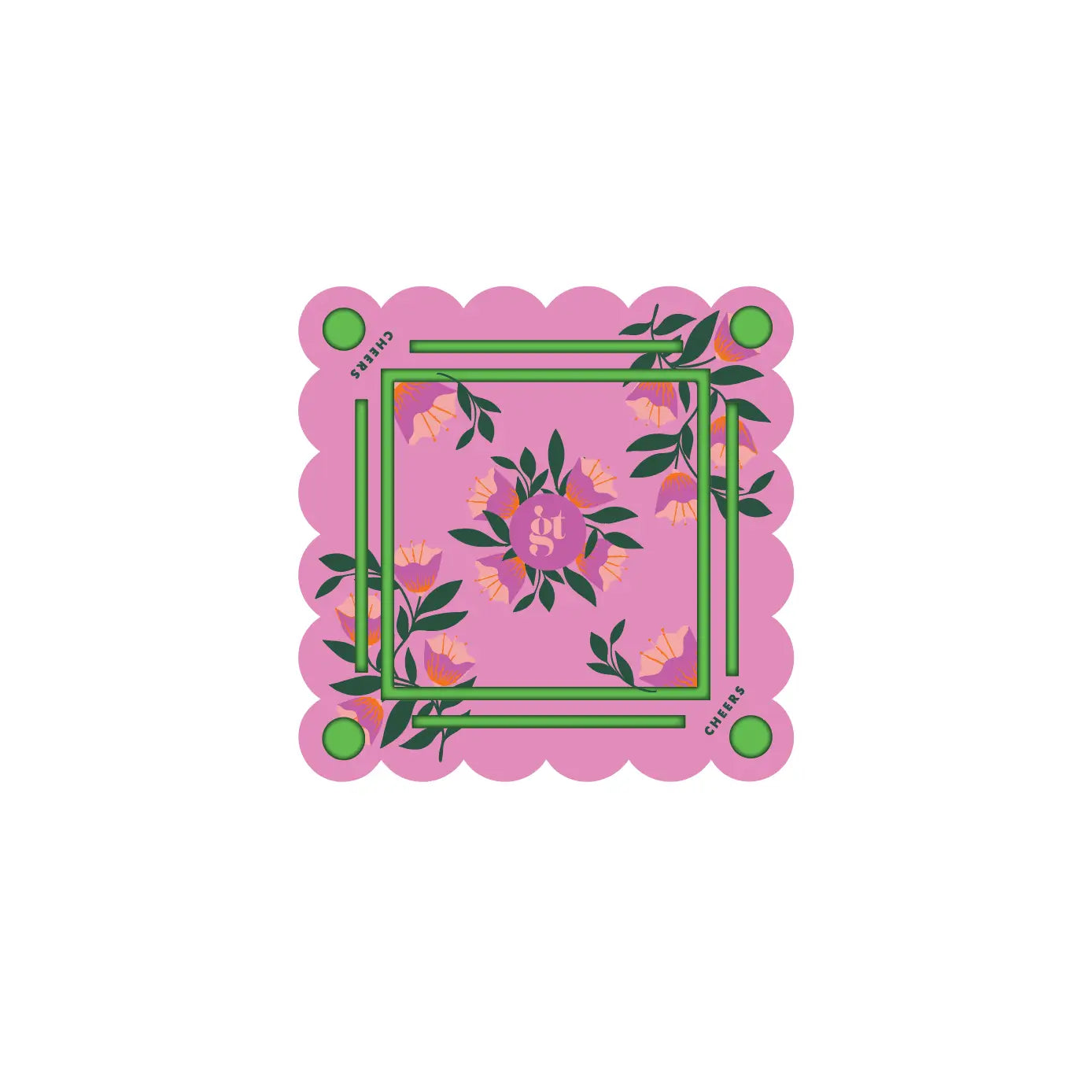 FLOATING MAHJONG MAT IN FLORAL PINK