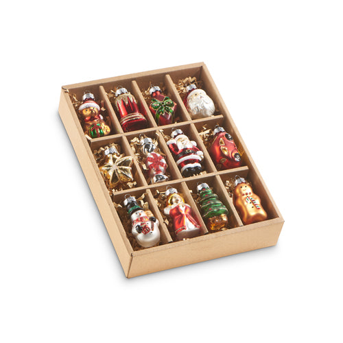 BOX OF VINTAGE TRADITIONAL ORNAMENTS
