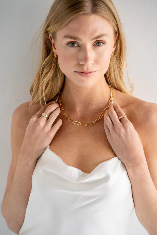CHUNKY PAPERCLIP NECKLACE