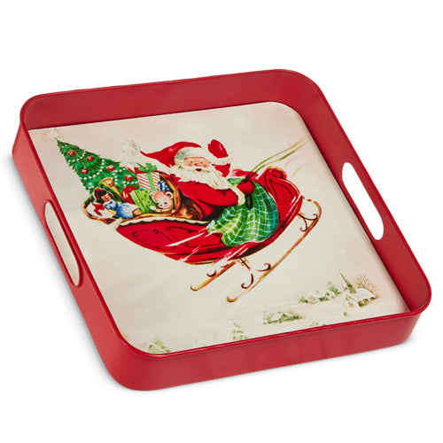 CHRISTMAS SLEIGH DECORATIVE TRAY
