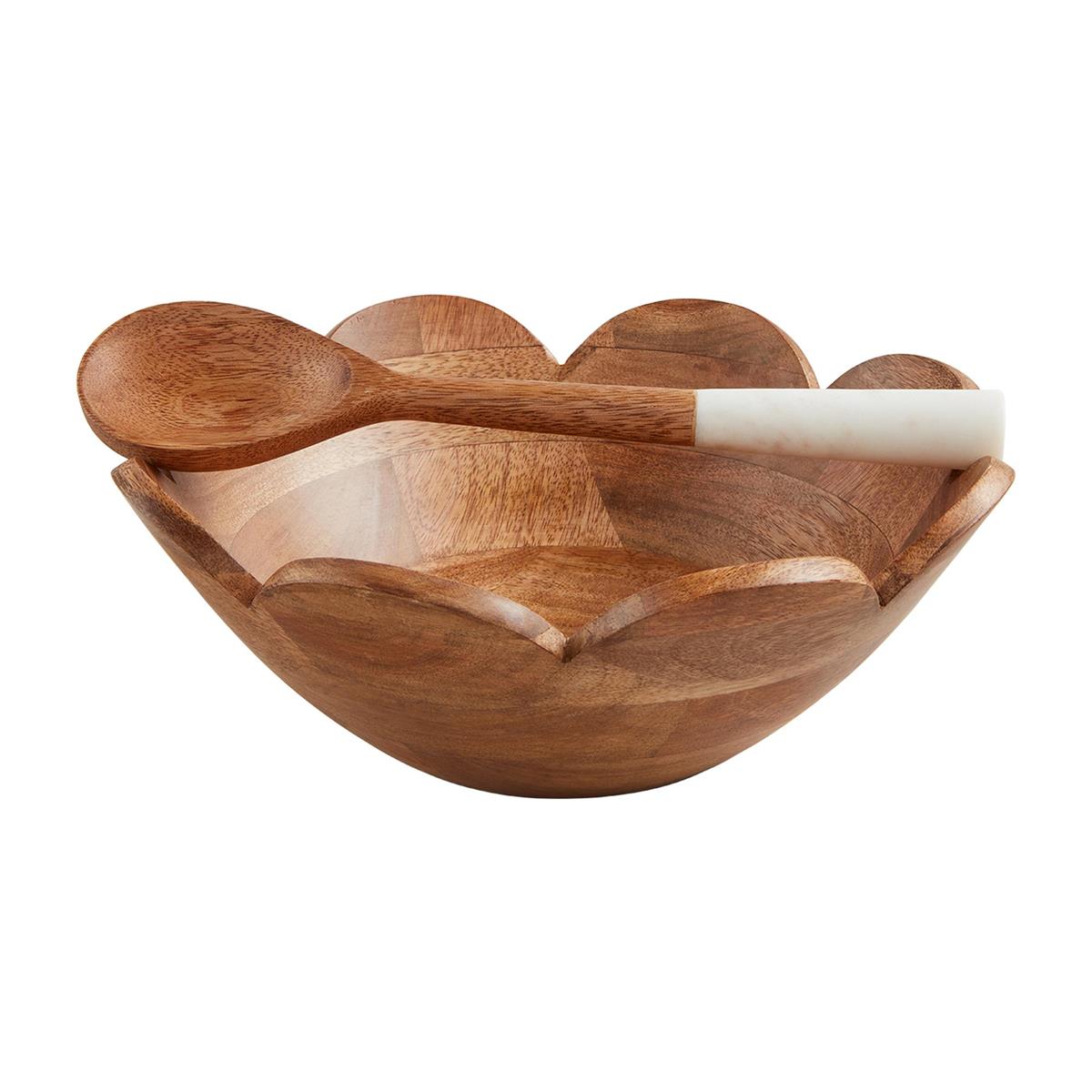 SCALLOP SERVING BOWL & SPOON SET