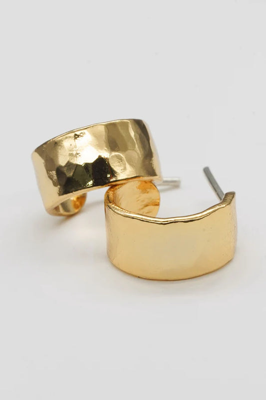 HAMMERED MINI HOOPS