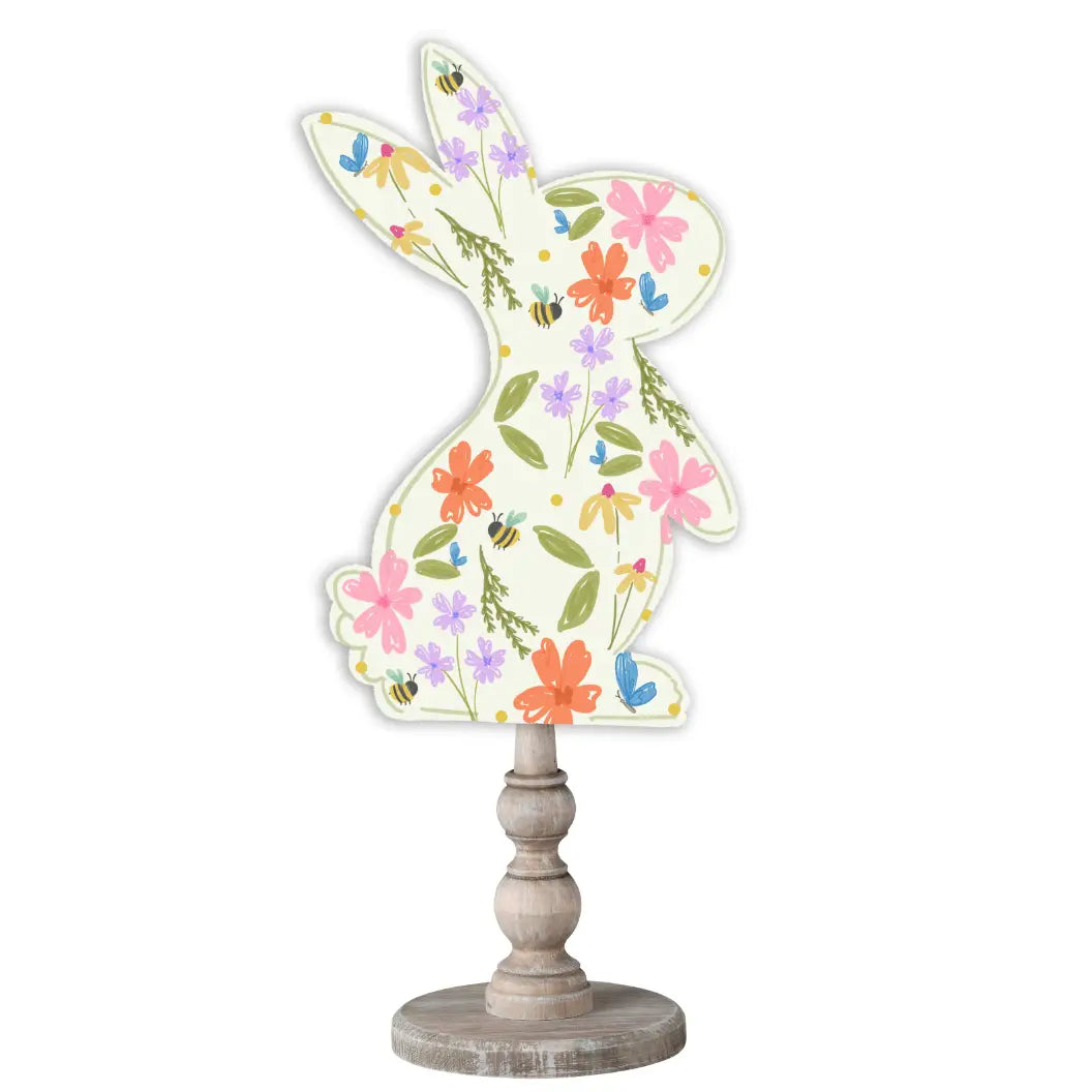 FLORAL PATTERNED RABBIT TOPPER