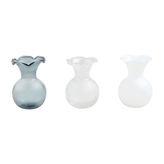 MINI RUFFLE VASES SET/3