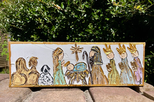 NATIVITY SCENE ON CANVAS