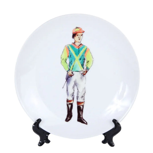 GREEN STANDING JOCKEY PLATE