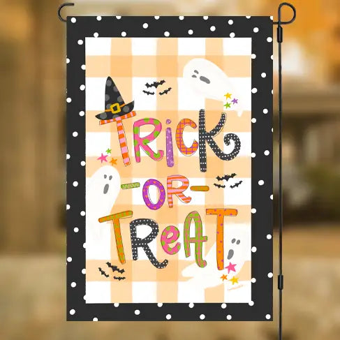 TRICK OR TREAT GARDEN FLAG