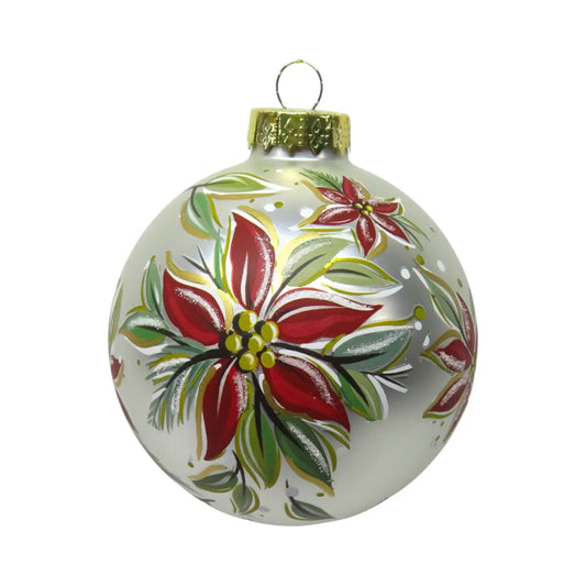 PAINTED POINSETTIA ORNAMENT