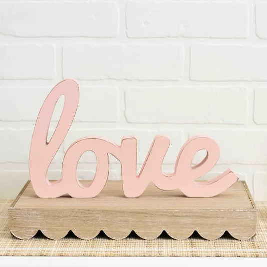 "LOVE" WOODEN CUTOUT