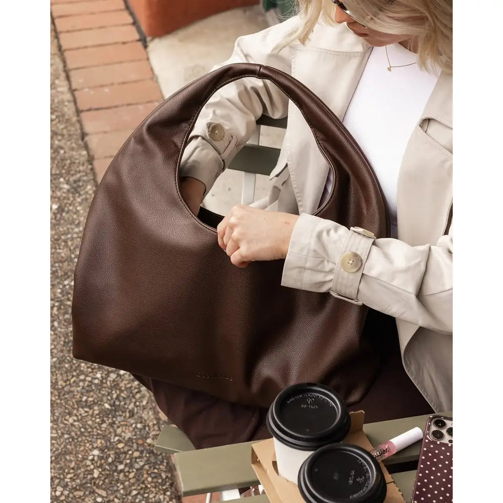 MONACO SHOULDER BAG - CHOCOLATE