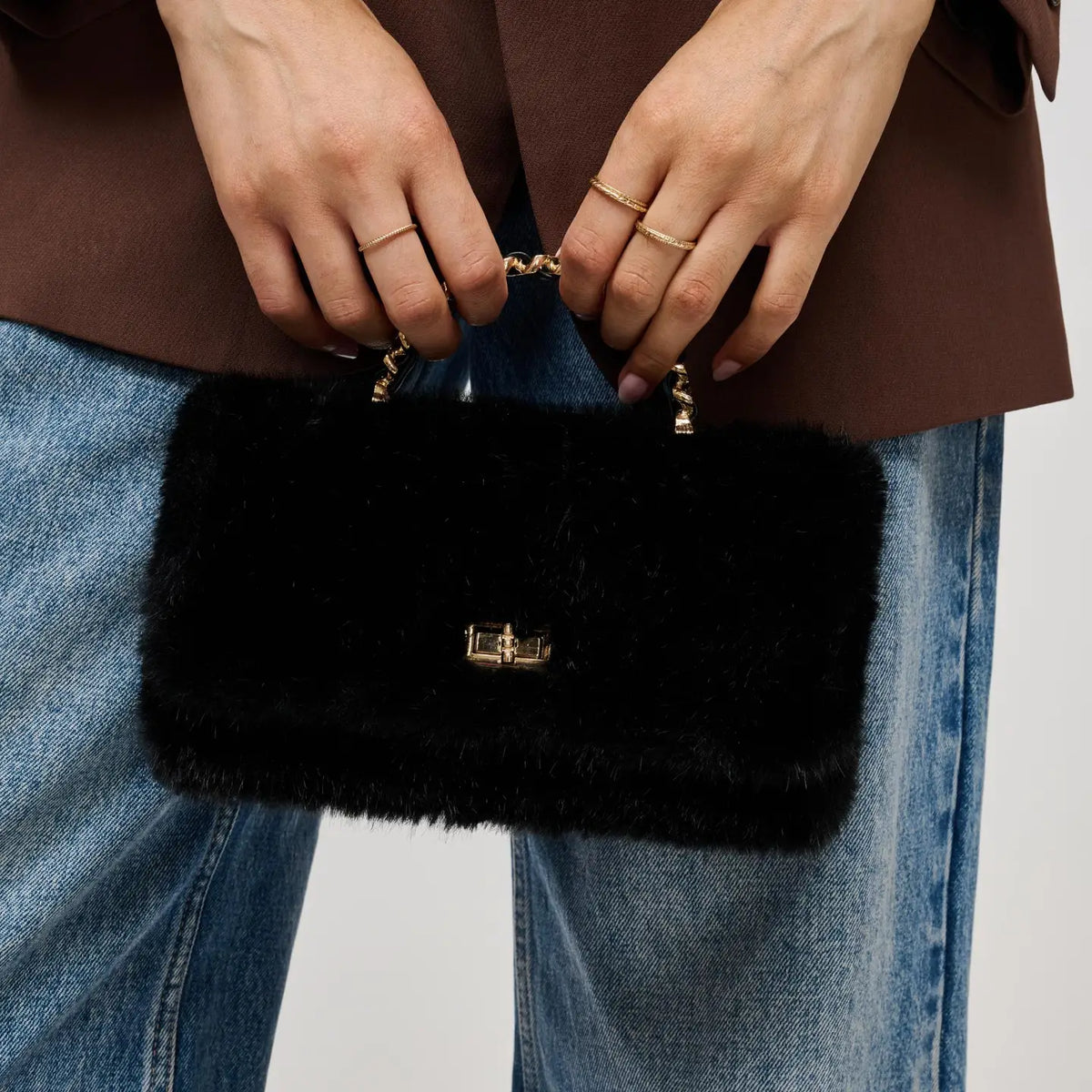LULU FAUX FUR CROSSBODY