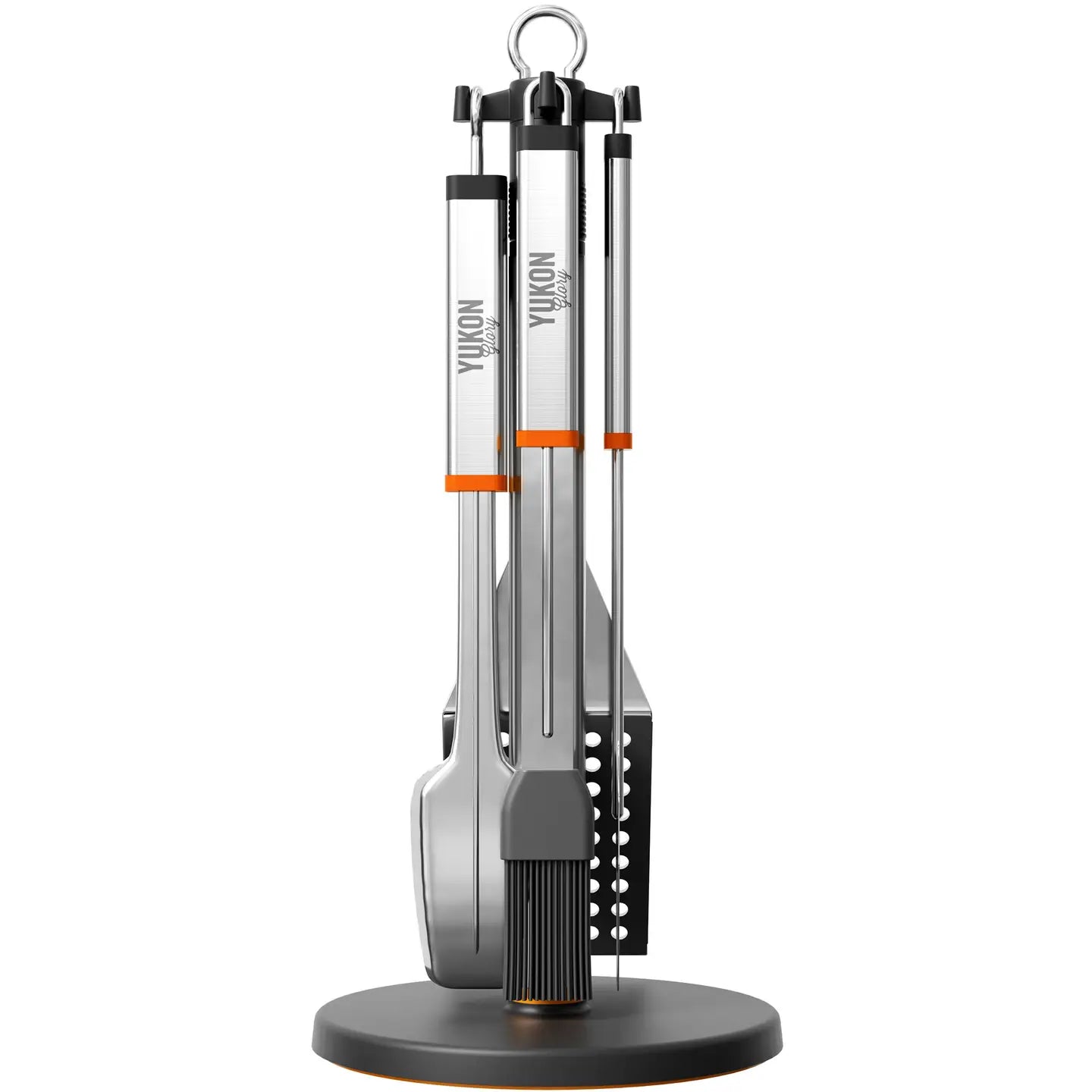 BBQ TOOL SET WITH ROTATING STAND