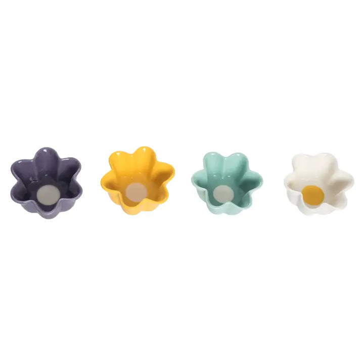 STONEWARE DAISY RAMEKINS