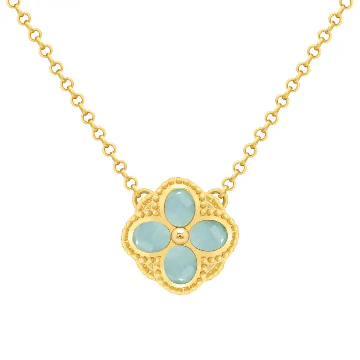 POPPY NECKLACE - AQUA