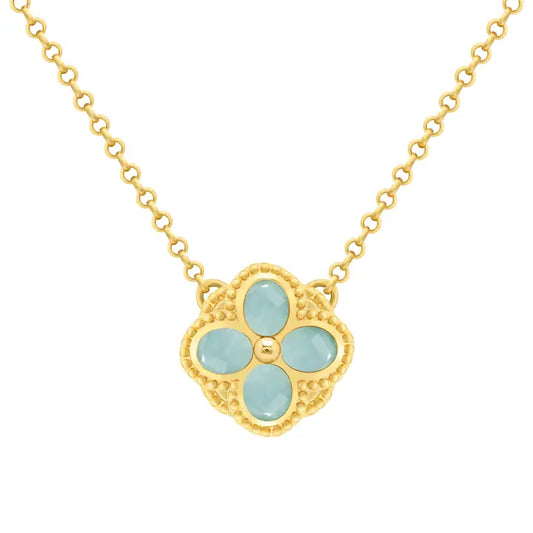 POPPY NECKLACE - AQUA