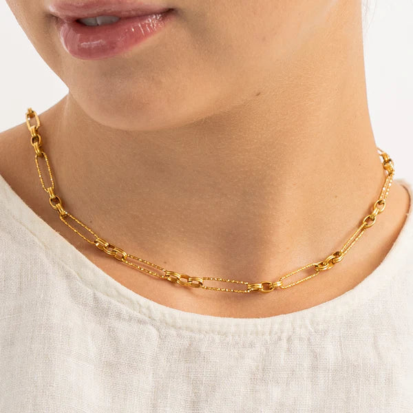 SHINY PAPERCLIP NECKLACE