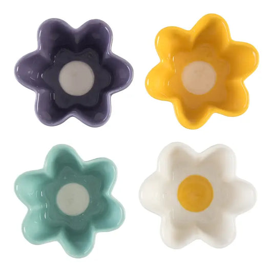 STONEWARE DAISY RAMEKINS