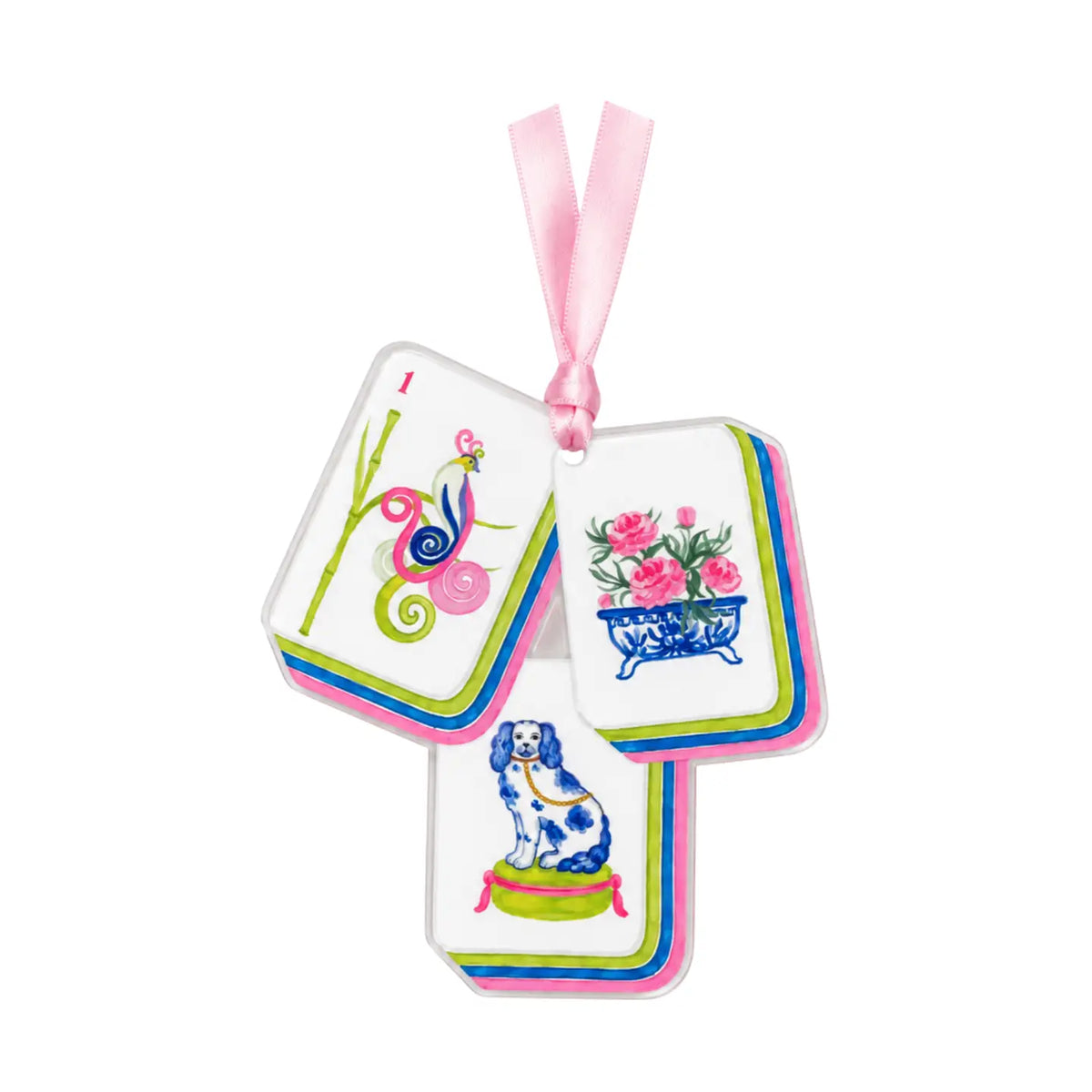 MAHJONG TILES ACRYLIC ORNAMENT