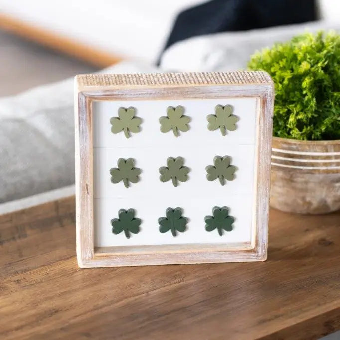 7 X 7 HEARTS & SHAMROCKS REVERSIBLE SIGN