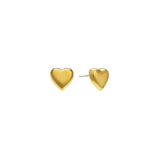 PUFFY HEART STUDS