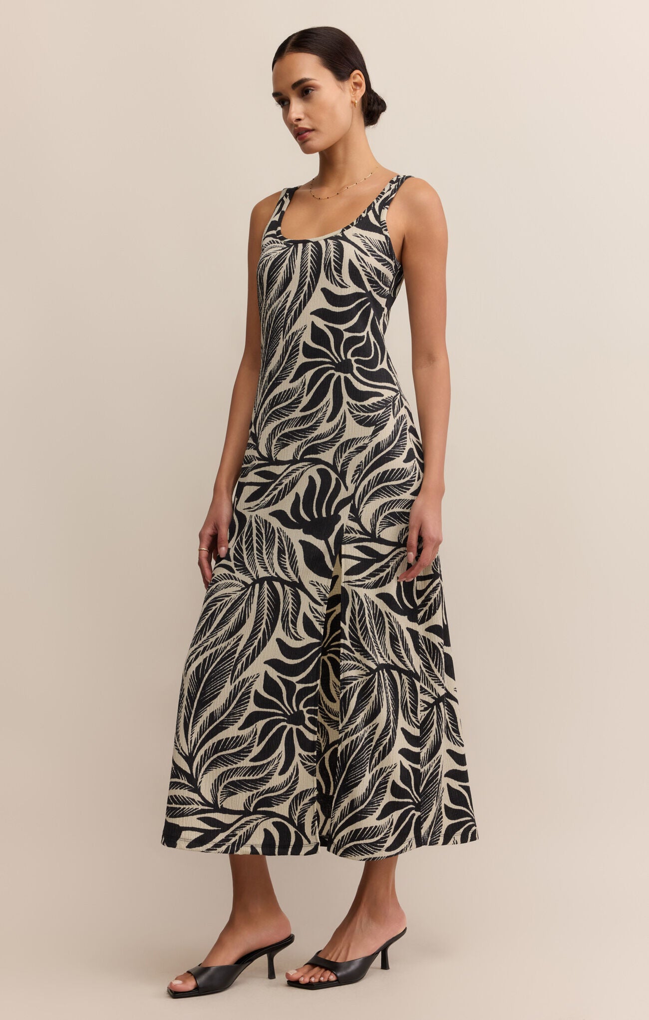 POLANCO ISLA LEAF MIDI DRESS