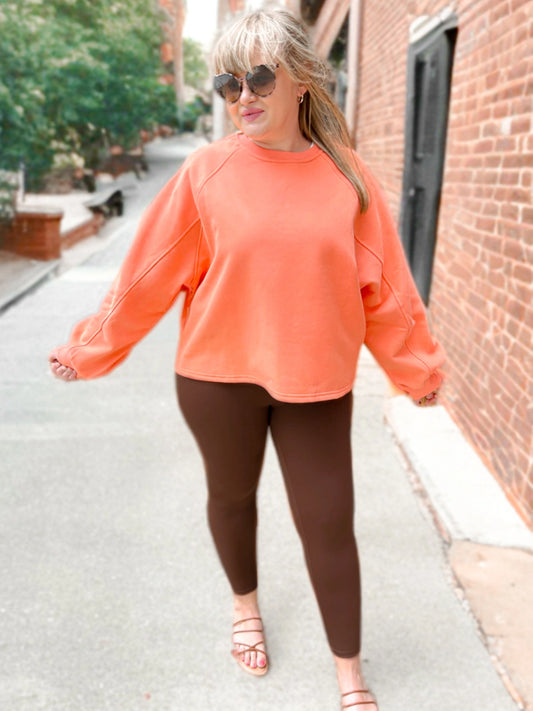 LIGHT FLEECE MIDI SWEATSHIRT
