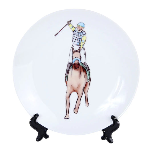 JOCKEY HAND IN THE AIR PLATE