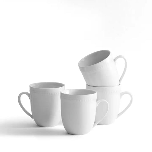 EVERYDAY WHITE BEADED MUG