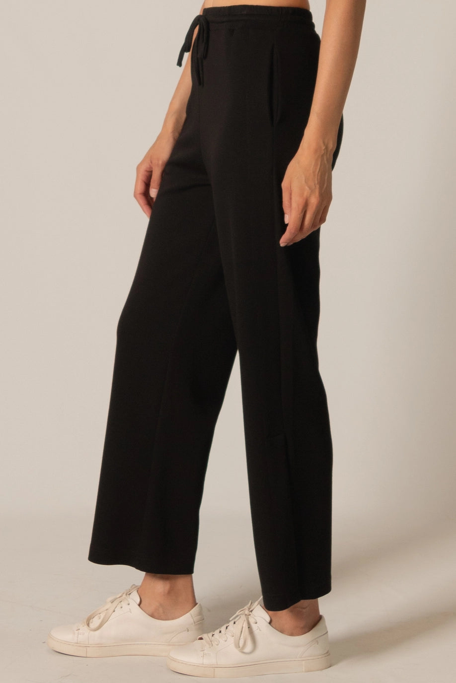 BUTTER MODAL SIDE BINDING WIDE LEG PANTS