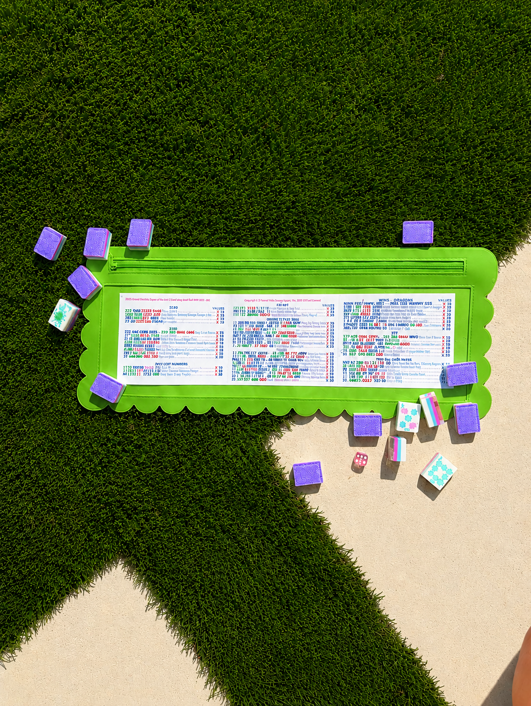 Splash-Proof Mahjong Card Holder - GREEN