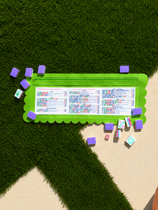 Splash-Proof Mahjong Card Holder - GREEN