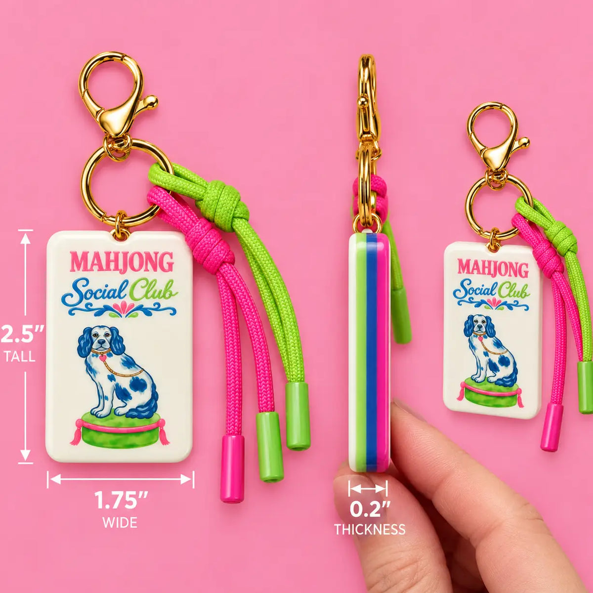MAHJONG KEYCHAIN AND BAG CHARM
