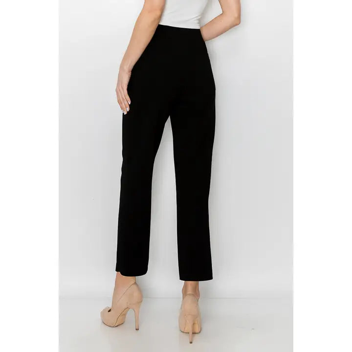 KRISTY CREPE KNIT PANT - BLACK